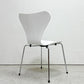 フリッツハンセン Fritz Hansen 3107 セブンチェア カラードアッシュ ホワイト スタッキング アルネ・ヤコブセン デンマーク 北欧家具 ●