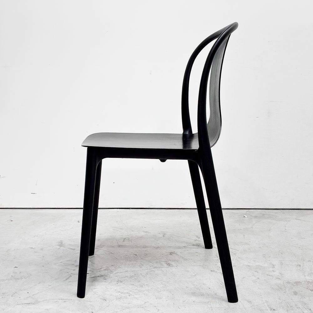 ヴィトラ Vitra ベルヴィルチェア Belleville Chair アームレスチェア ダイニングチェア スタッキングチェア アッシュ材 ブラック ロナン & エルワン・ブルレック B ●