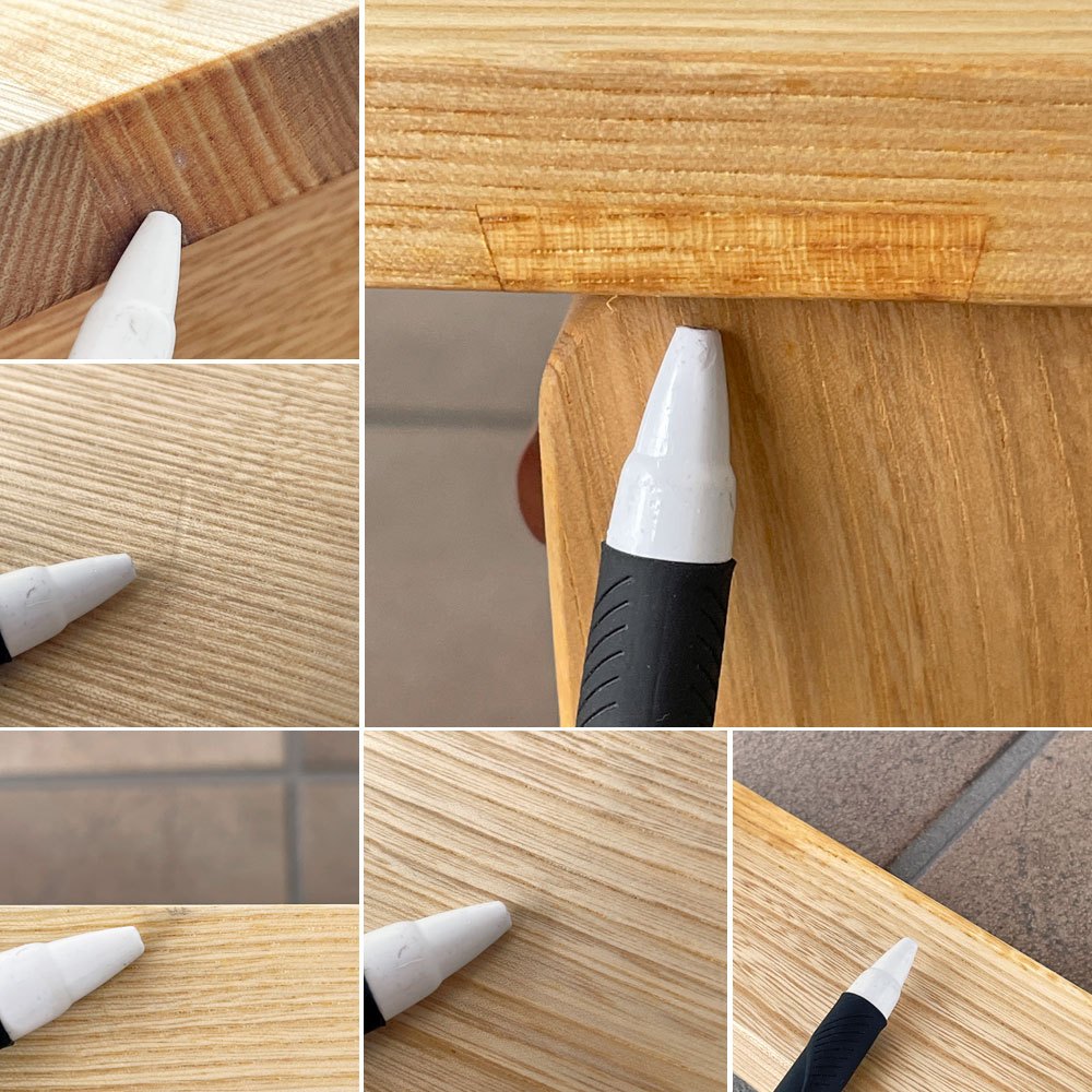 オークヴィレッジ Oak Village 折りたたみ小机 文机 W90cm 箱付 無垢材 ナチュラル 飛騨高山 定価55,000円 ◇