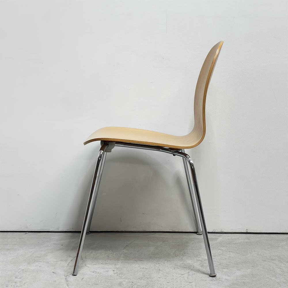 カッペリーニ Cappellini テイト TATE スタッキングチェア プライウッド ジャスパー・モリソン ナチュラルカラー 店舗什器 イタリア 現状品 ●