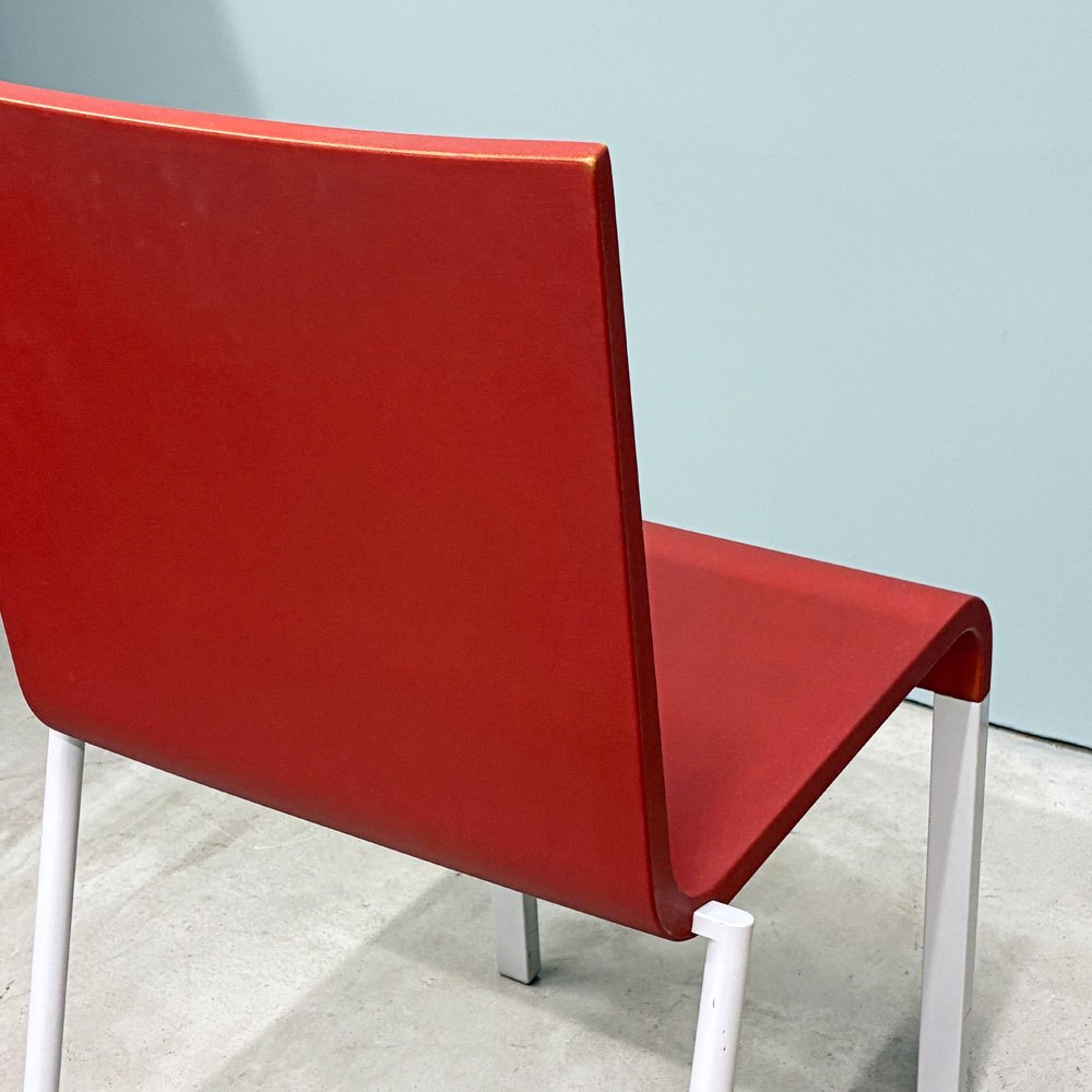ヴィトラ vitra. ゼロスリー .03 ダイニングチェア スタッキングチェア マールテン・ヴァン・セーヴェレン Maarten Van Severen レッド A ◎