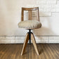 クラッシュゲート CRASH GATE ノットアンティークス Knot antiques ファソラ FASOLA Ⅲ ローチェア オーク無垢材 ベルベットベージュ 回転式昇降 定価￥38,500- ◎