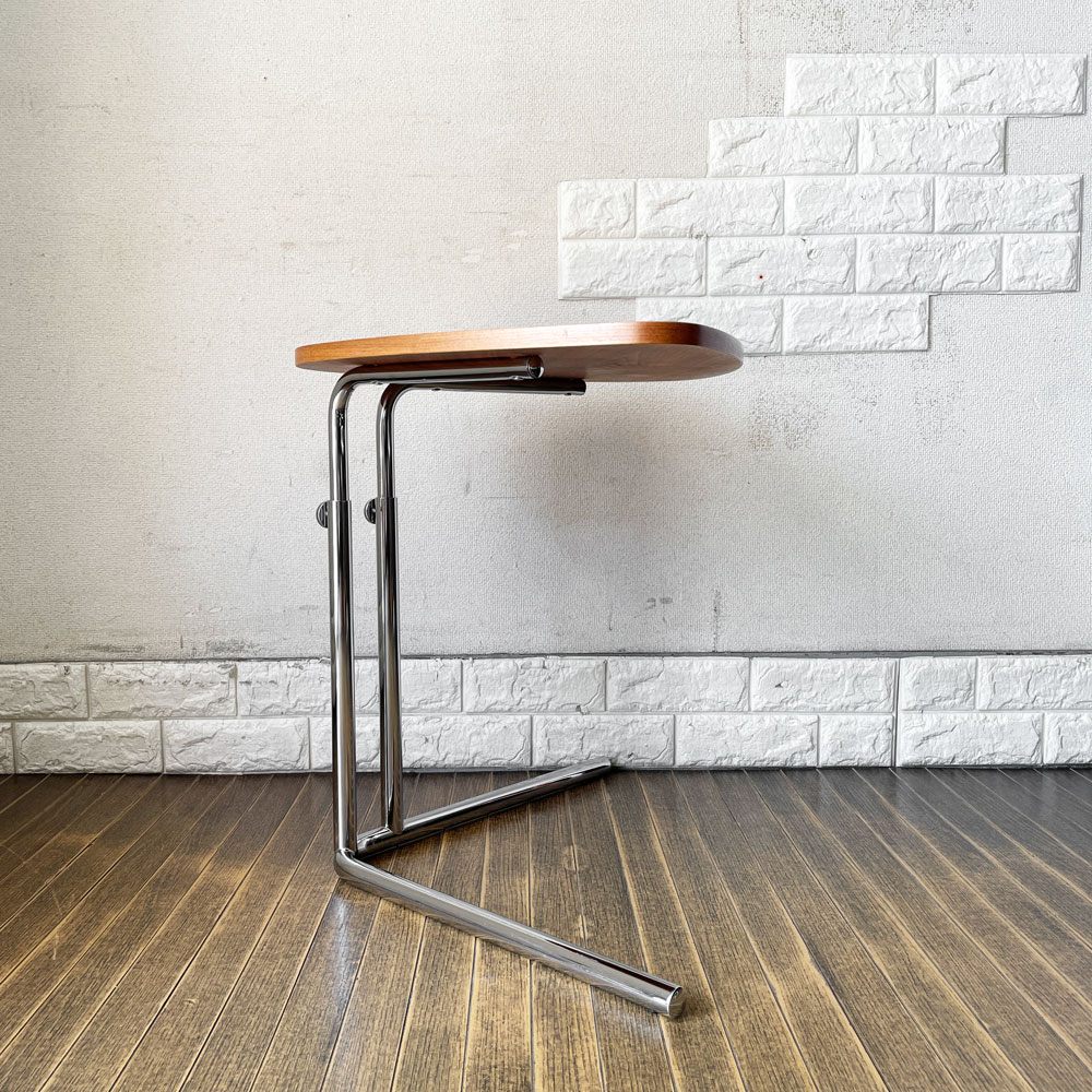 テクタ TECTA サイドテーブル K22 SIDE TABLE ウォールナット材 昇降式 アレキサンダー・カルダー ドイツ バウハウス ACTUS取扱 定価￥92,400- ◎