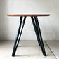 かなでもの KANADEMONO ザ・カフェテーブル THE CAFE TABLE Black Steel 4pin ラウンド Φ80cm ラバーウッド天板 ★