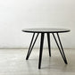 かなでもの KANADEMONO ザ・カフェテーブル THE CAFE TABLE トライアングル 4pin ラウンド Φ100cm ラバーウッド × スチール ブラック ●