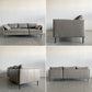 アクタス ACTUS ファイブバイファイブ five by five トランス TRANS システムソファ カウチソファ セパレートタイプ 3点セット W208cm 本革 グレー系 参考価格￥316,800- 廃番 〓
