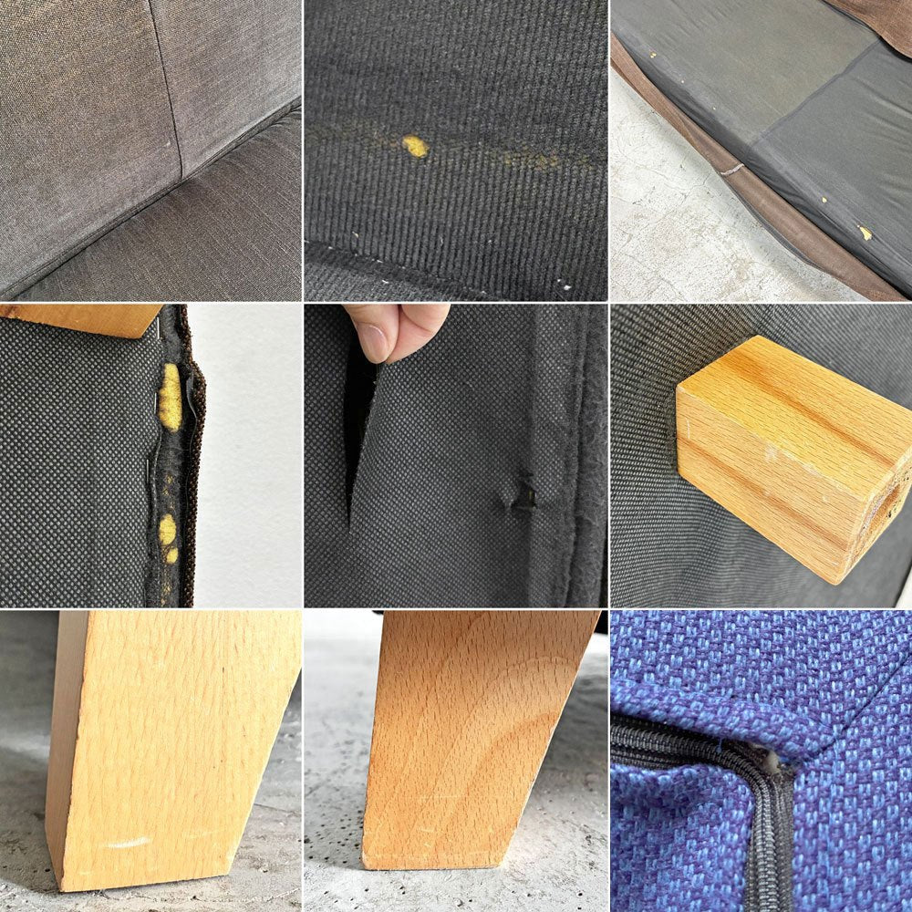 リラックスフォーム RELAX FORM サボン SAVON 3人掛けソファ W188cm 替えカバー2色付き カタログ合計定価￥132,000- 〓