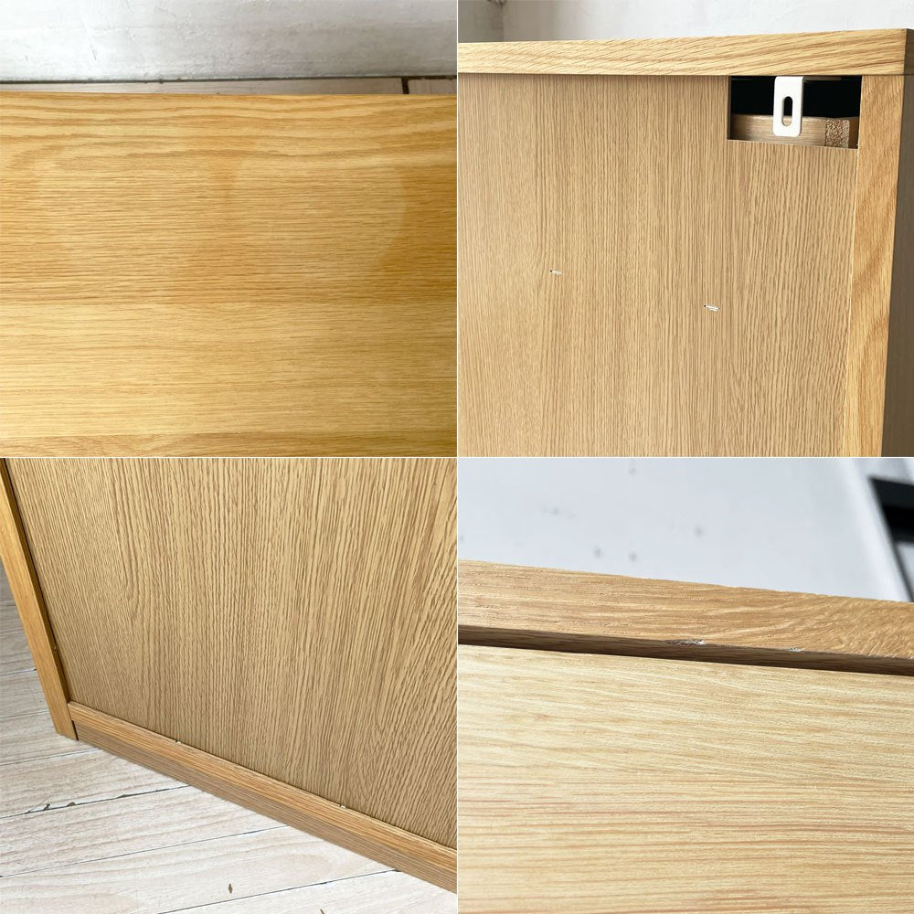 無印良品 MUJI オーク無垢材 木製チェスト 収納家具 4段5杯 ナチュラル シンプルデザイン W88cm ★
