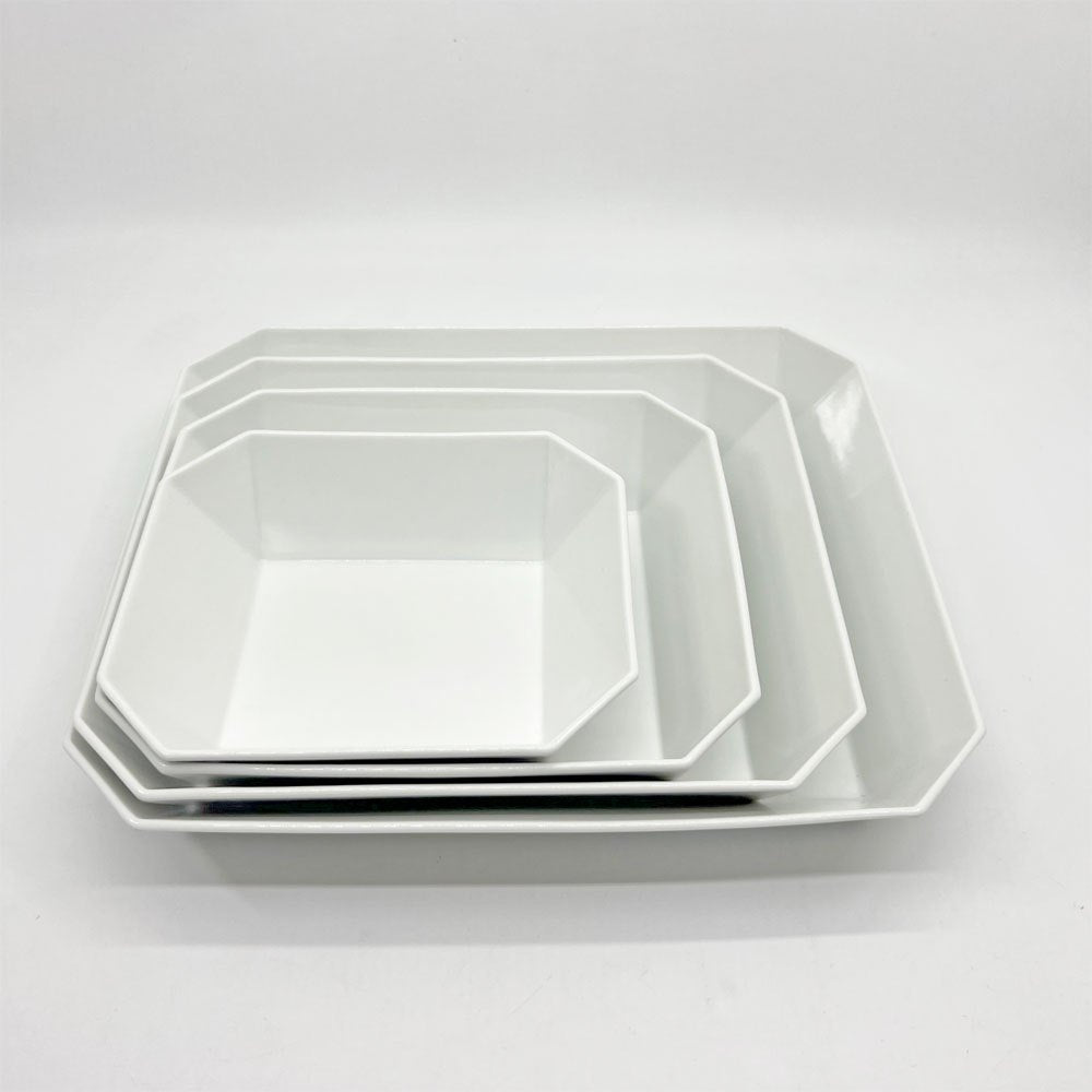 アリタジャパン 1616 / arita japan スタンダード TY スクエアボウル 4枚セット 柳原照弘 有田焼 陶器 ホワイト ●