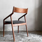 宮崎椅子製作所 ペペチェア PEPE side chair 背無垢タイプ ウォールナット ファブリックシート グレー系 フィンガージョイント 村澤一晃 A ■