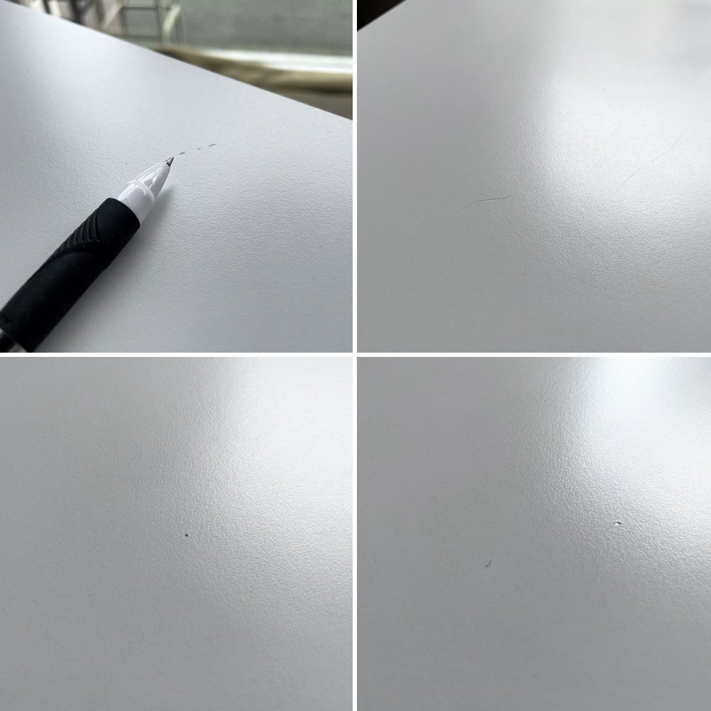 USMハラー USM Haller モジュラーファニチャー ハラーテーブル ワーキングデスク パールグレーラミネート(ホワイト) W150cm 高さ調整機能付き アジャスター オフィス家具 スイス ♪