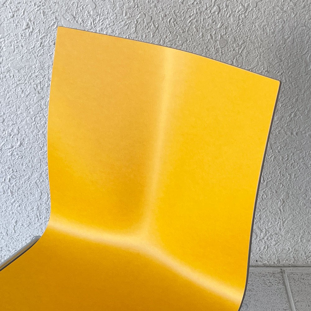 エンゲルブレヒト Engelbrechts チャリック CHAIRIK 107 ダイニングチェア スタッキング そり足 イエロー 未使用品 デンマーク A ◇