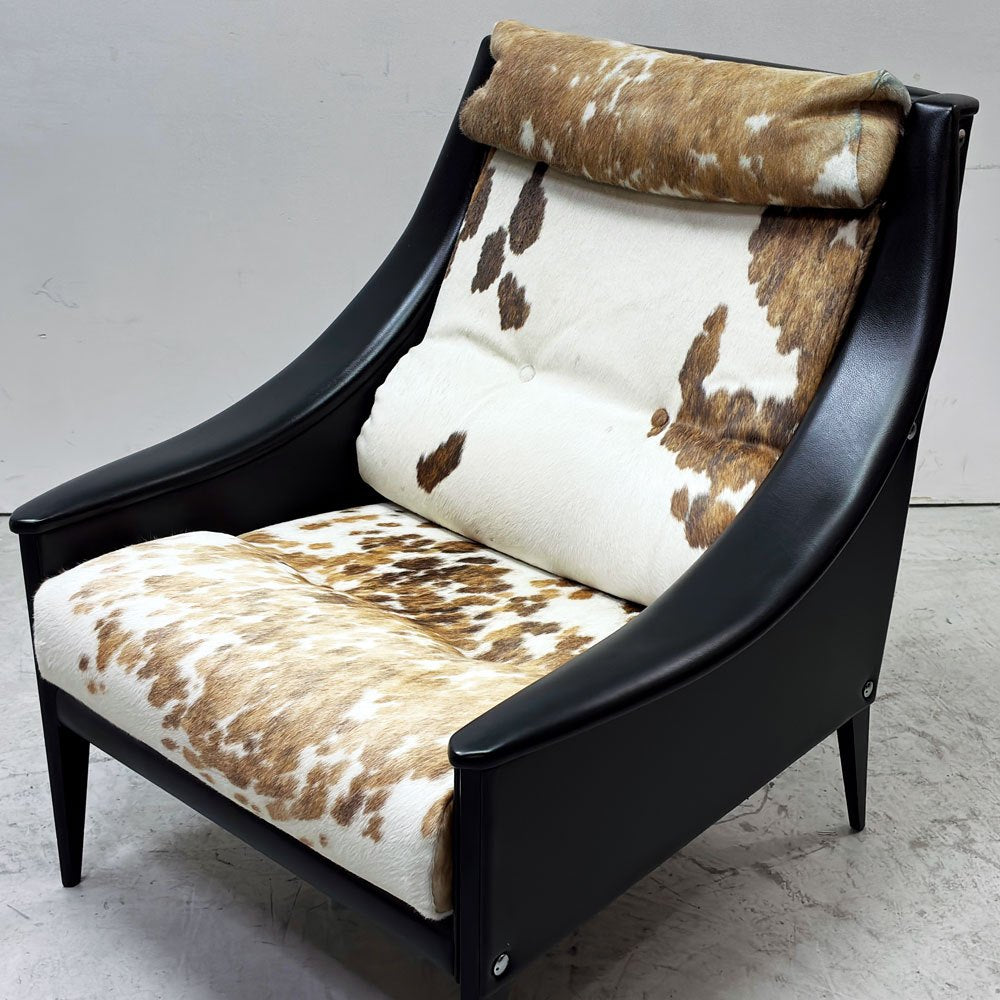 ポルトローナフラウ Poltrona Frau デッザ Dezza48 ハイバックチェア 1seater high back アームチェア ハラコ ジオ・ポンティ イタリアンモダン 2004年製 定価\150万～ ●