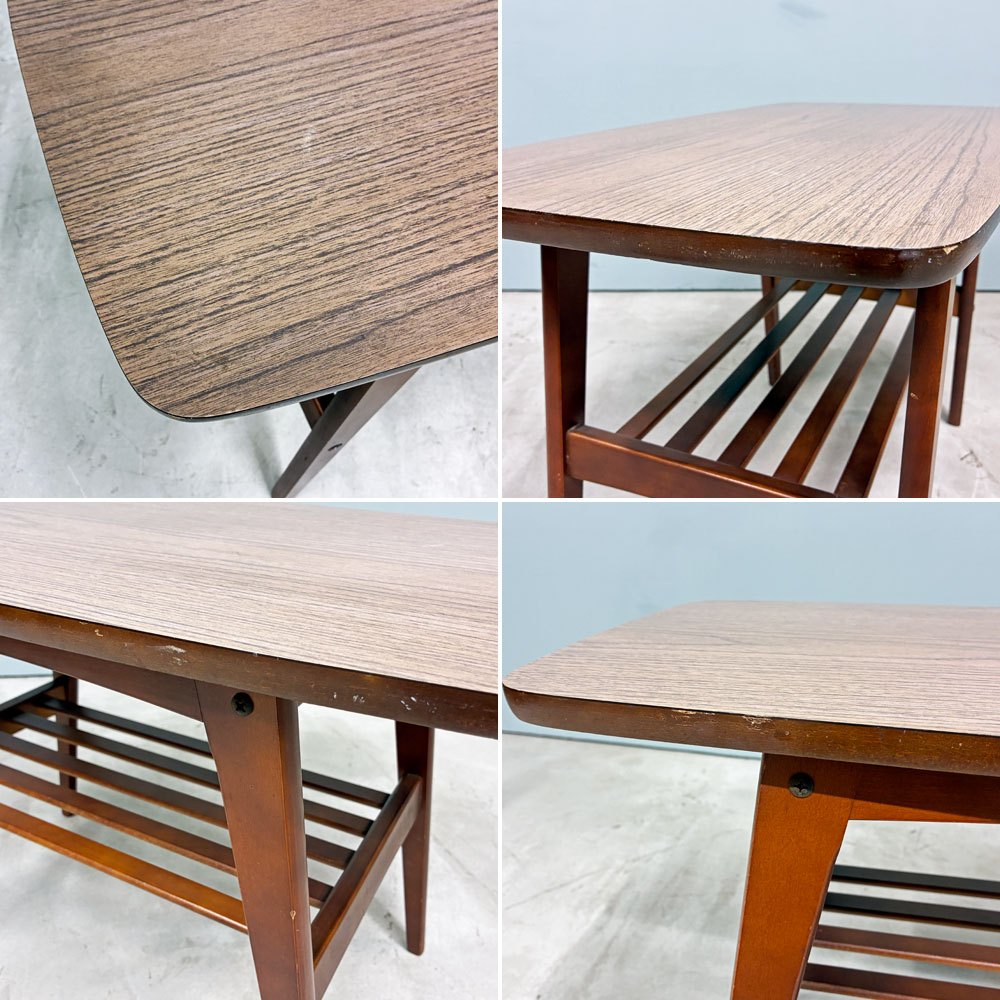 カリモク karimoku デコラトップ コーヒーテーブル センターテーブル w75cm ビンテージ オールドカリモク ジャパニーズミッドセンチュリーデザイン ◎