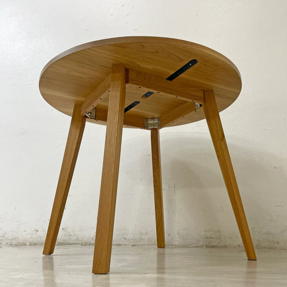 高野木工 TAKANO MOKKOU プレーン PLAIN ダイニングテーブル ラウンド オーク材 ナチュラル Φ90cm ●