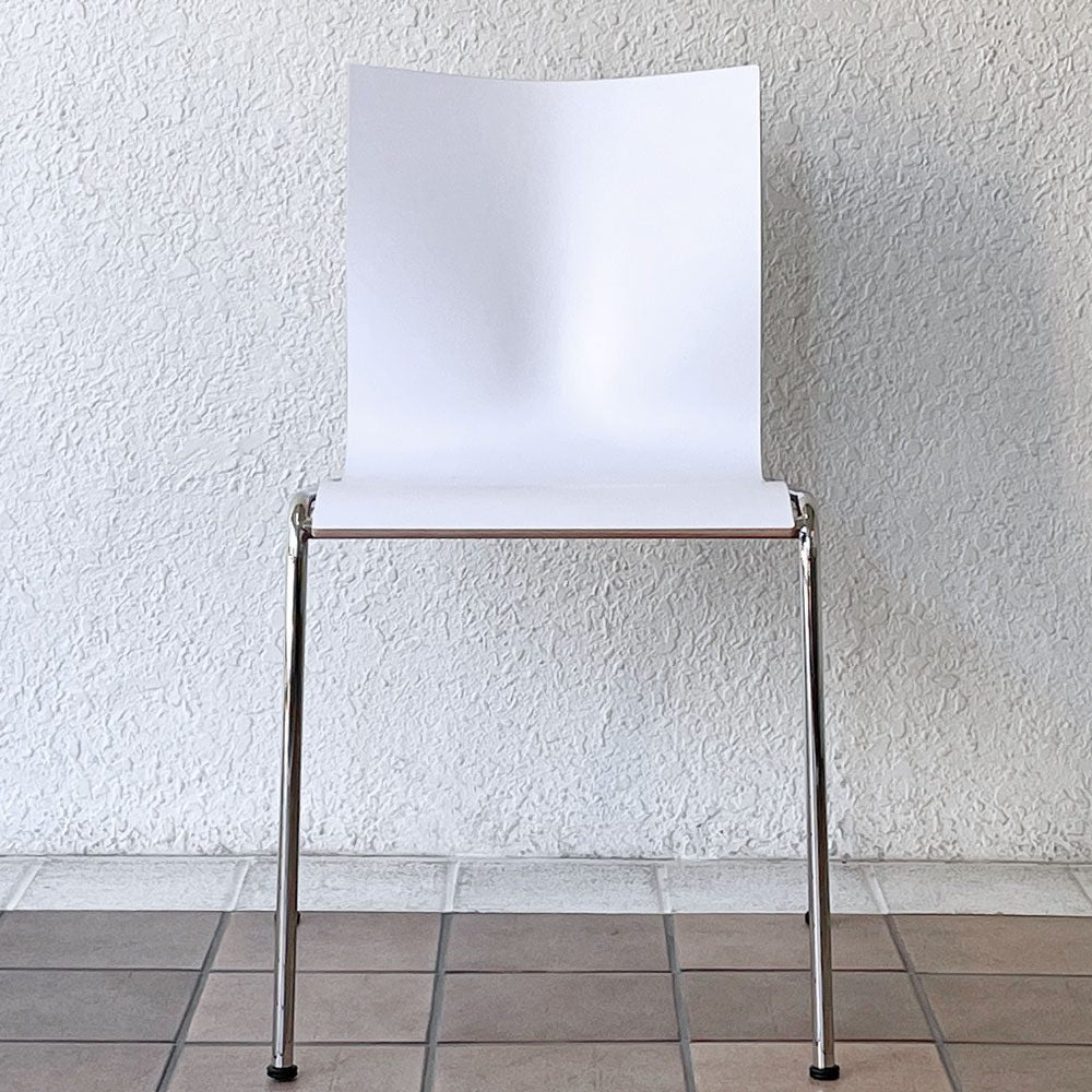 エンゲルブレヒト Engelbrechts チャリック CHAIRIK 101 ダイニングチェア スタッキング 4本脚 ホワイト 未使用品 定価63,800円 B ◇