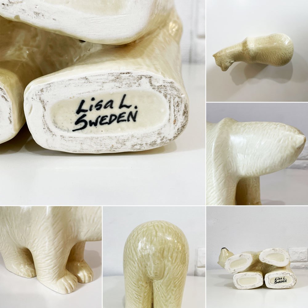ポーラーベア Polar bear 親熊 白熊 リサラーソン Lisa Larson オブジェ 北欧雑貨 復刻品 ◎