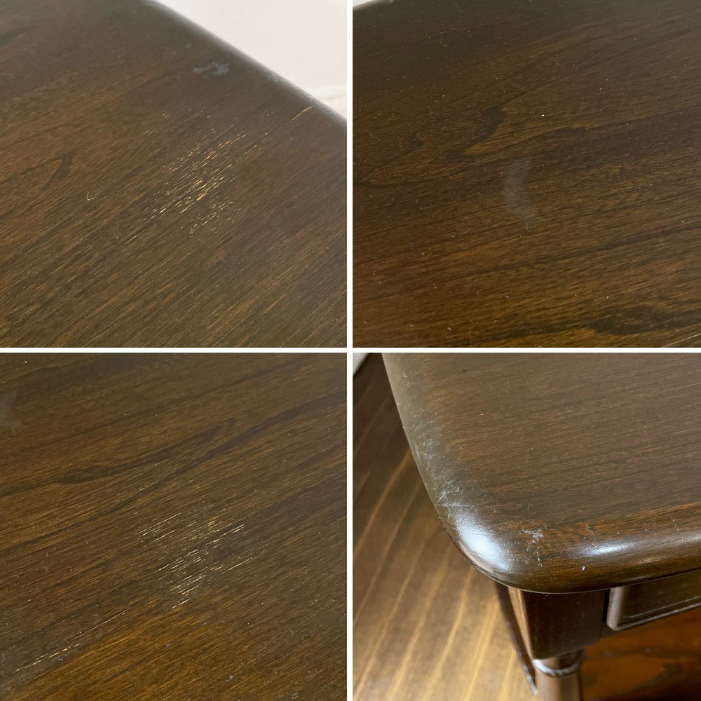 アーコール Ercol オールドコロニアル サイドテーブル ナイトテーブル  エルム材 ブラウン UK 英国家具 イギリス ◎