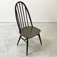 アーコール Ercol クエーカーチェア ダイニングチェア ハイバック オールドコロニアル ブラウン エルム材 × ビーチ材 UKビンテージ 英国家具 ●