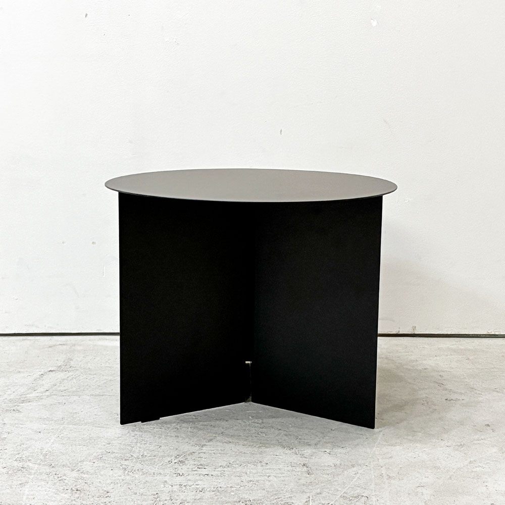 ヘイ HAY スリットテーブル SLIT TABLE XL サイドテーブル ローテーブル ラウンド Φ45cm スチール ブラック 北欧 デンマーク モダン A ●