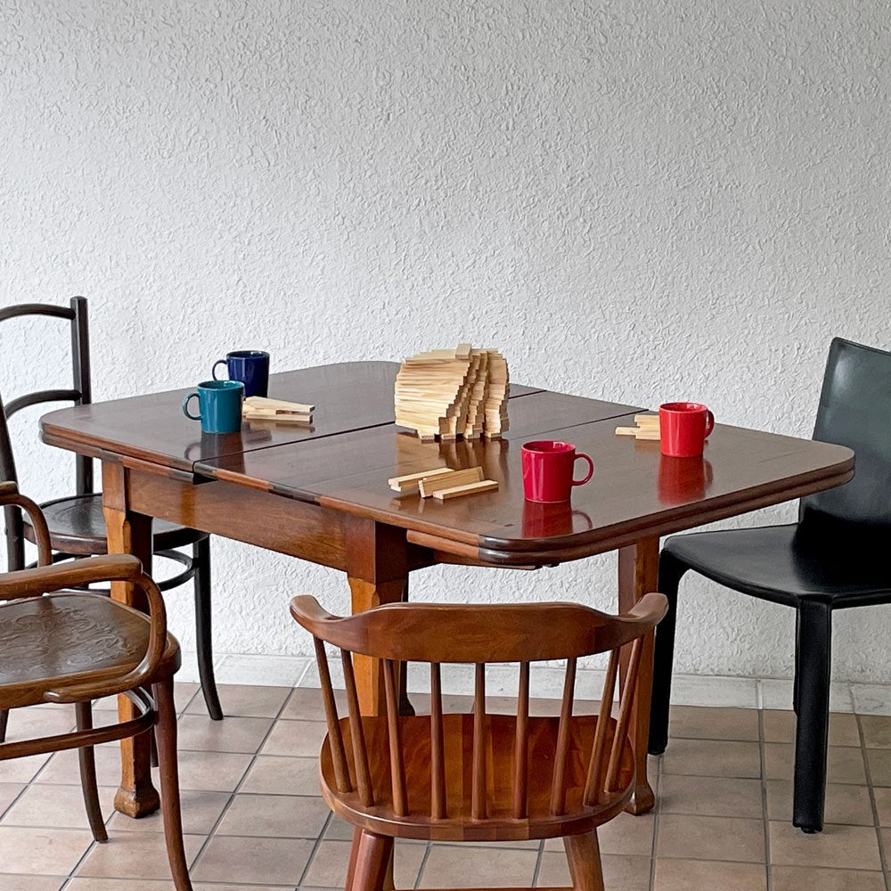 UKビンテージ Vintage マホガニー材 エクステンションダイニングテーブル 伸長式 MAJIK TABLE マジックテーブル 英国家具 アンティーク ◇