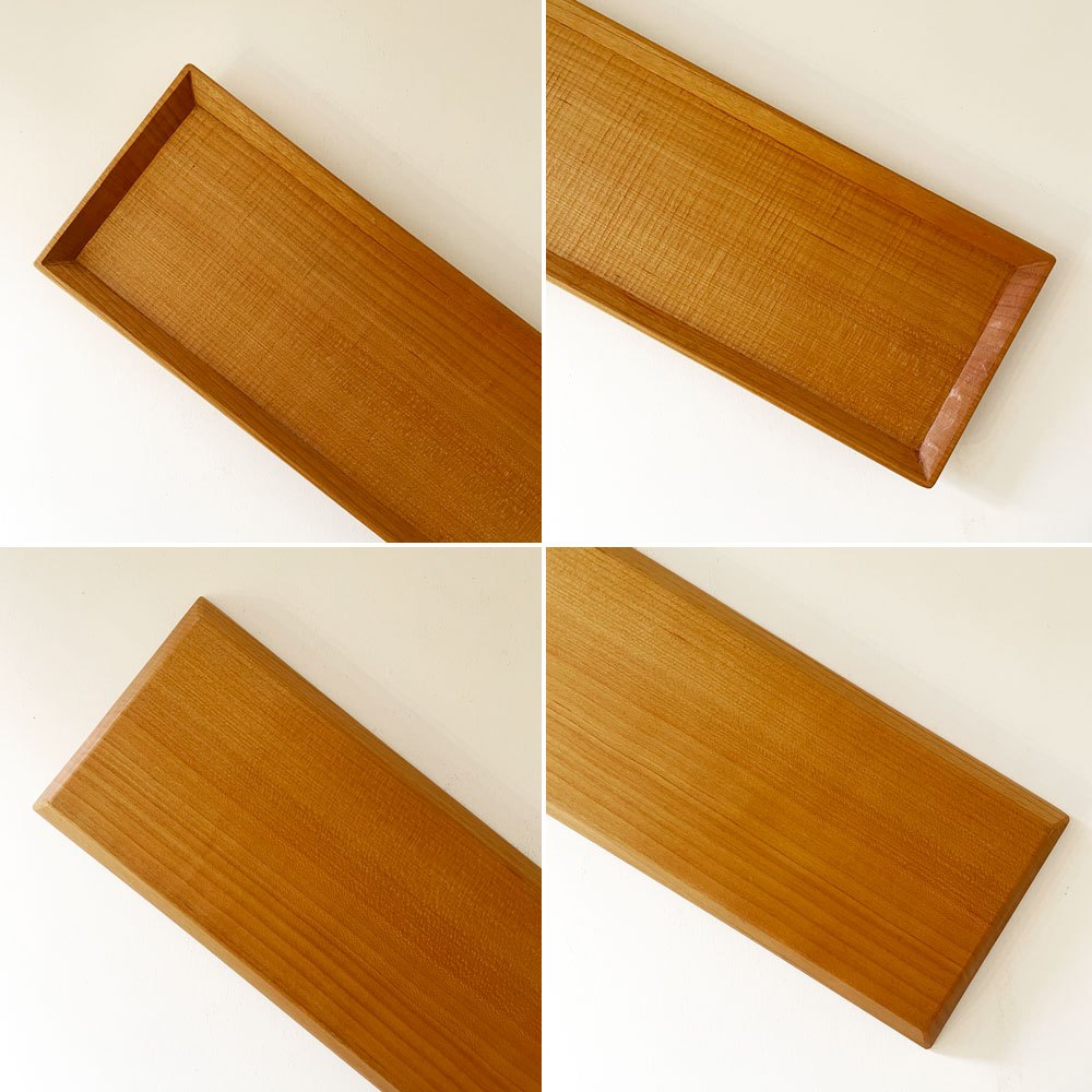 富井貴志 Takashi Tomii バケット皿 長角盆 トレイ 40×12cm ナラ材 木工 現代作家 Style-Hug Gallery オリジナル ◎
