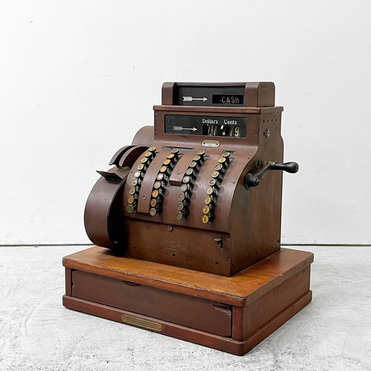 ナショナル・キャッシュ・レジスター・カンパニー The National Cash Register Co. ビンテージ レジスター キャッシャー USビンテージ スチール 機械仕掛け オブジェ 店舗什器 小道具 ジャンク 現状品 ●