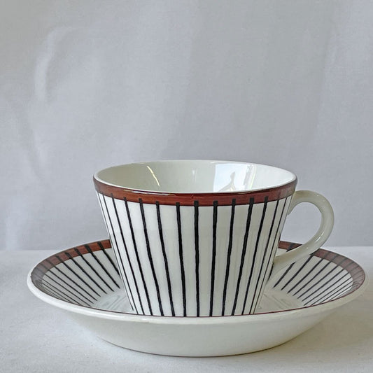 グスタフスベリ GUSTVSBERG スピサリブ SPISA RIBB コーヒーカップ＆ソーサー ビンテージ スウェーデン A ◇