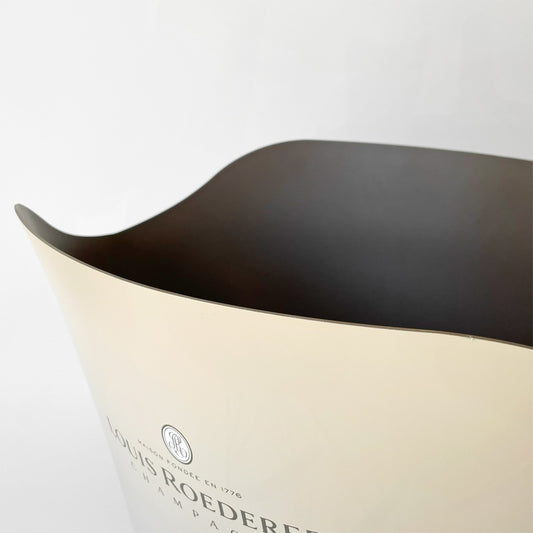 ルイ ロデレール LOUIS ROEDERER シャンパンクーラー 2本用 アイスバケット メタル製 ベージュ ノベルティ★