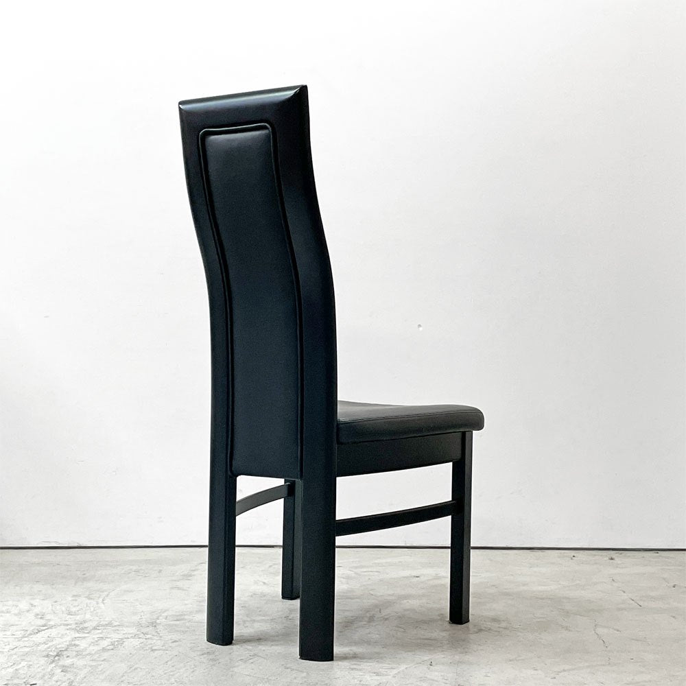 カリモク karimoku アームレスチェア CE3505BB ハイバックダイニングチチェア ブナ材 ブラック 参考定価￥45,600- A ●