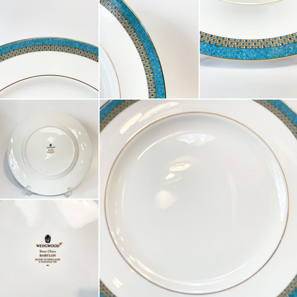 ウェッジウッド WEDGWOOD バビロン BABYLON ディナープレート 6枚セット Bone China 壺マーク 廃盤 26.5ｃｍ ★