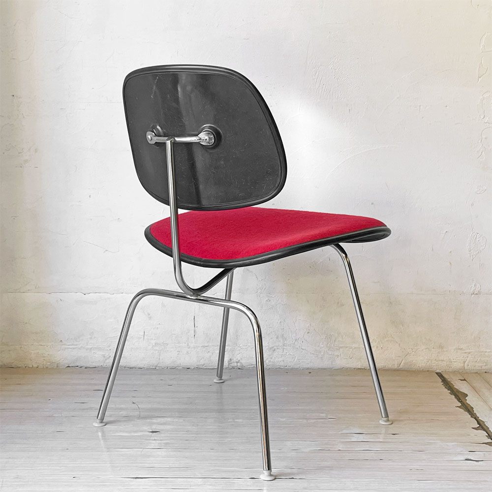 ハーマンミラー Herman Miller ツーピースプラスチックチェア Two Piece Plastic Chair DCM レッド ファブリック ビンテージ ミッドセンチュリー イームズ ★