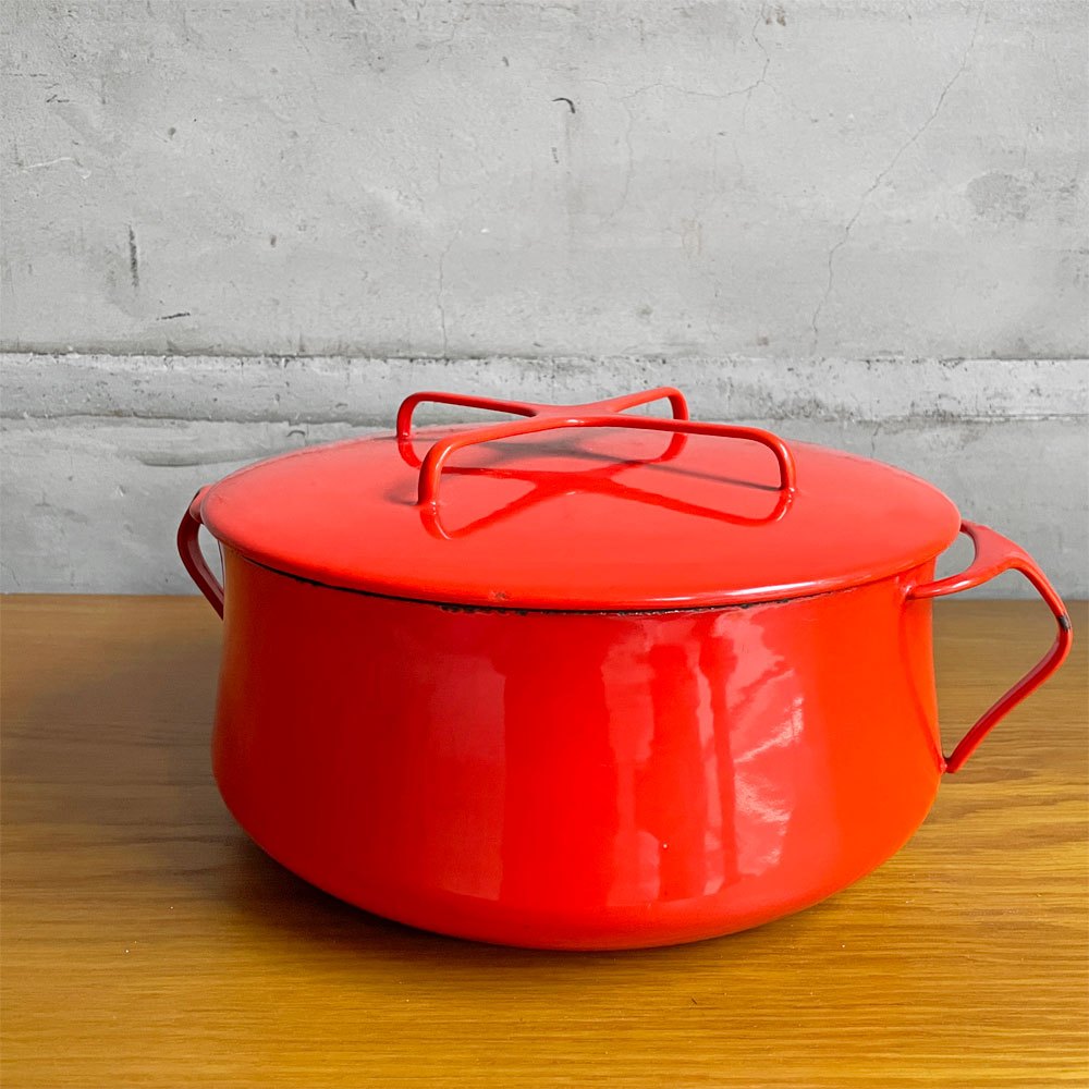 ダンスク DANSK コベンスタイル 両手鍋 ホーロー キャセロール W35cm イェンス・クイストゴー レッド 北欧 デンマーク ♪
