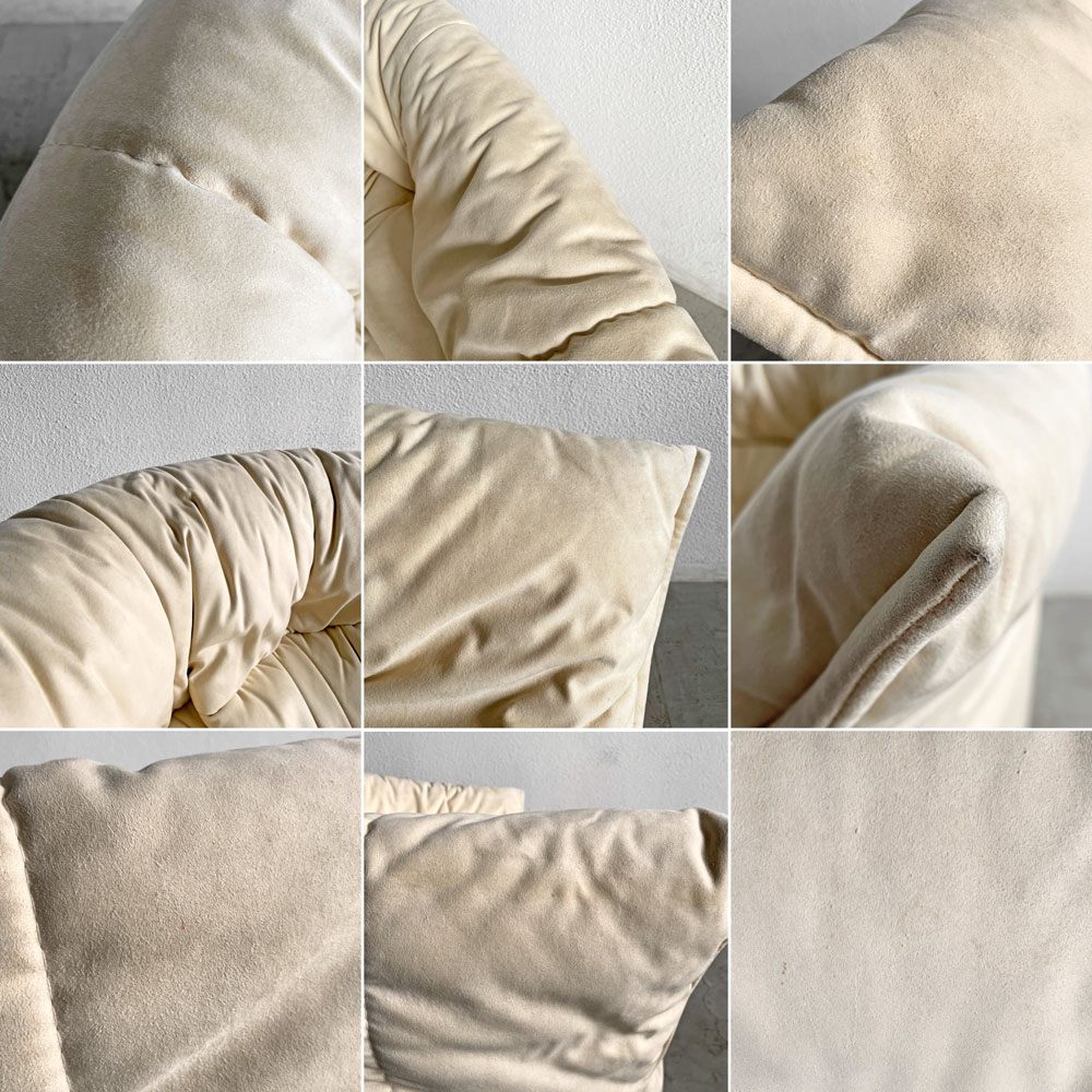 リーンロゼ ligne roset ブリガンタン BRIGANTIN 1Pソファ ファブリック オフホワイト系 ミッシェル・デュカロワ フランス 現行定価￥198,000-以上 〓