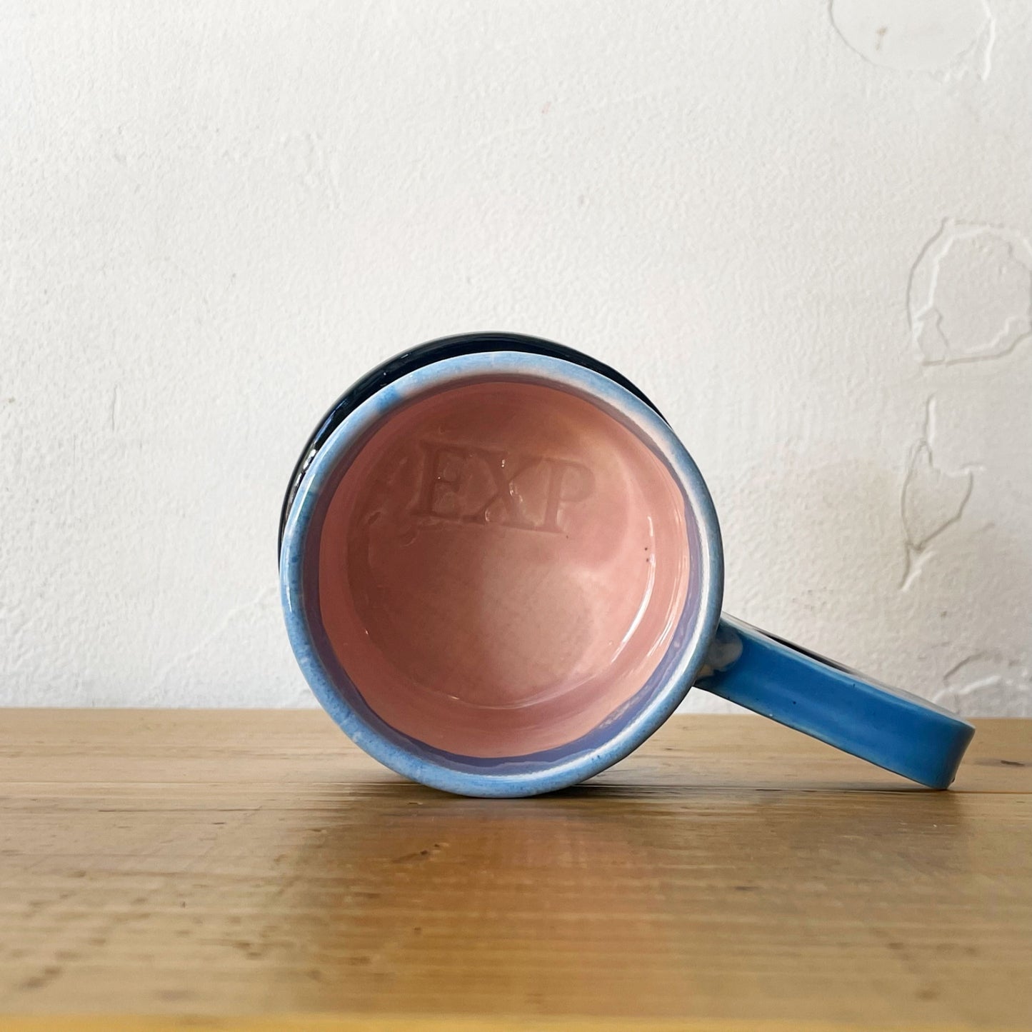 エコ パーク ポッテリー Echo Park Pottery ピーター・シャイヤー Peter Shire マグカップ ブルー×ブラック ポストモダン ★