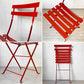 フェルモブ Fermob ビストロ BISTRO メタルチェア METAL CHAIR フォールディング ガーデンチェア レッド 折りたたみ フランス 定価¥22,000- ★