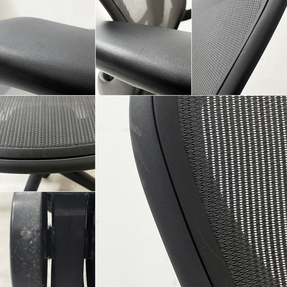 ハーマンミラー Herman Miller アーロンチェア リマスタード フル装備 Bサイズ ポスチャーフィットSL グラファイトベース ビル・スタンフ ＆ ドン・チャドウィック ●