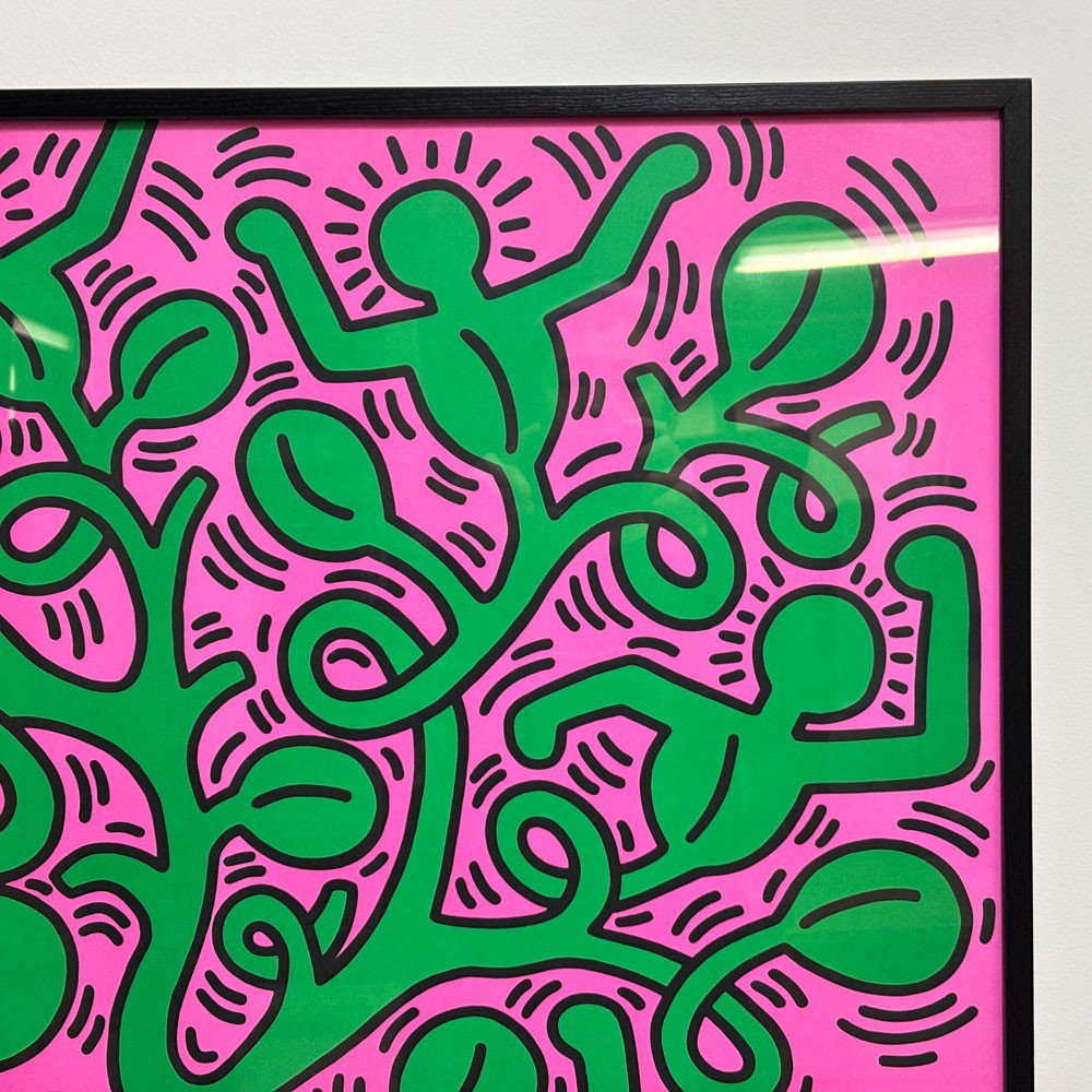 キース・ヘリング Keith Haring Untitled Tree of Life 1993 限定10枚 アートフレーム ポスター 113×92cm ポップアート ストリートアート 額装品 ●