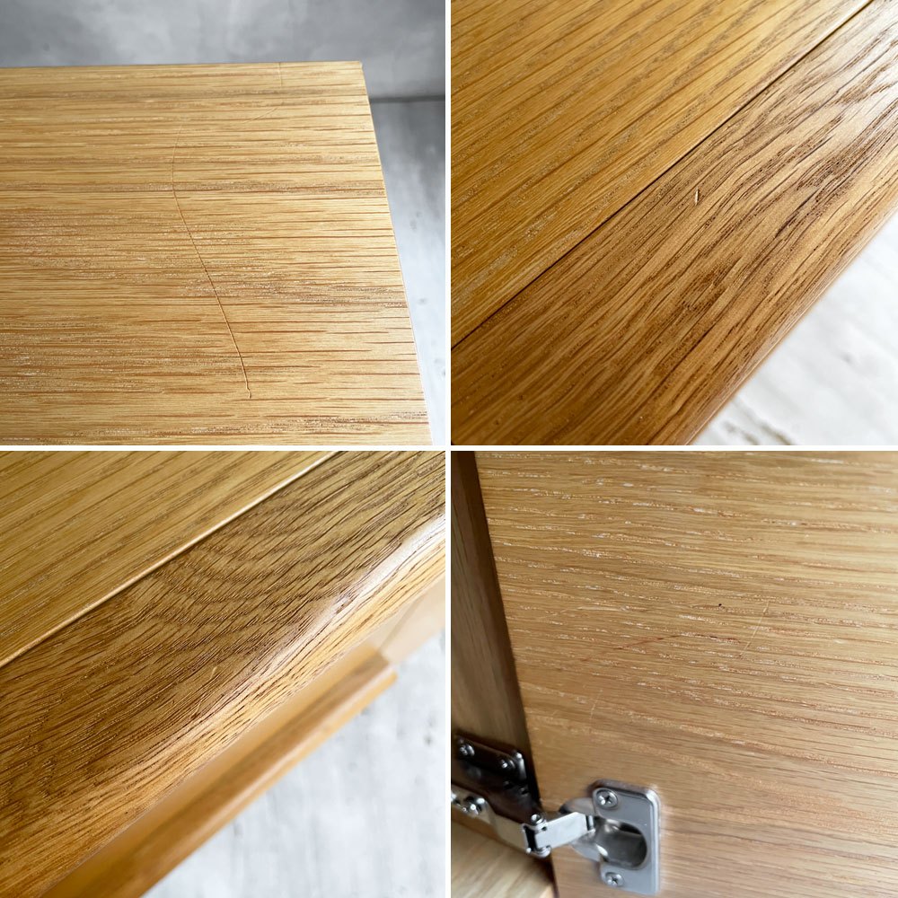 イデー IDEE スティルト サイドボード S STILT SIDEBOARD S ナチュラル テレビボード オーク材 アジャスター付 マリナ・ボーティエ モダンデザイン 定価￥79,900- ♪