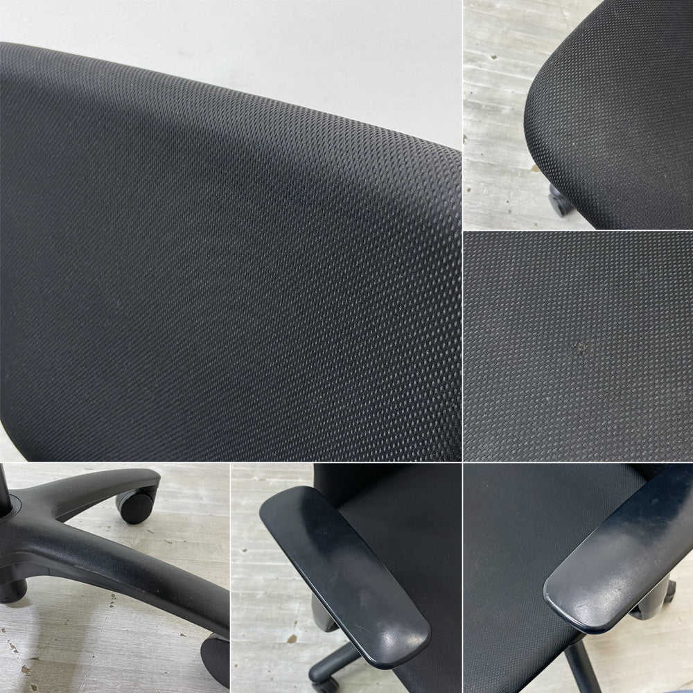 オカムラ okamura カロッツァチェア Carrozza chair デスクチェア オフィスチェア アーム キャスター ハンガー付き ブラック ●