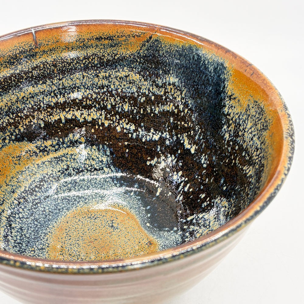 マルガレーテンヘーエ Keramische Werkstatt Margaretenhohe ボウル 丼 ろくろ目 李英才 現代作家 窯変 A ●