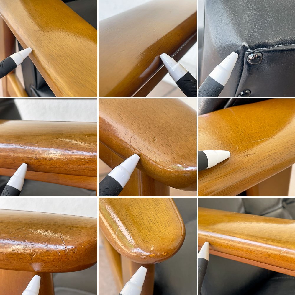 カリモク60 karimoku60 Kチェア 1シーター ソファ スタンダードブラック 60's レトロモダン ミッドセンチュリーデザイン ◇