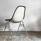 ハーマンミラー Herman Miller モダンファニチャーセールス サイドシェルチェア FRP製 ナウガレザー ワイドマウント スタッキングベース ダークグレー×パーチメント C&R イームズ ビンテージ ■