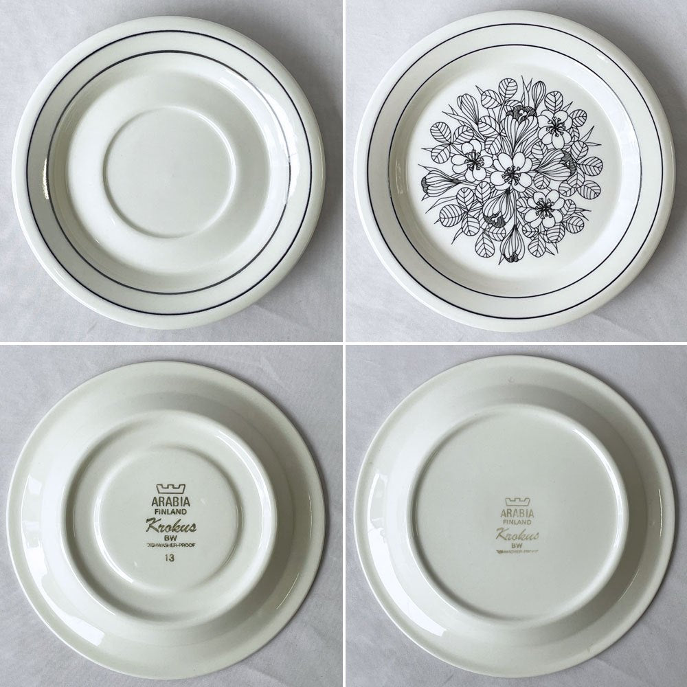 アラビア ARABIA クロッカス krokus カップ＆ソーサー プレート トリオ エステリ・トムラ Esteri Tomula 北欧ビンテージ ◇