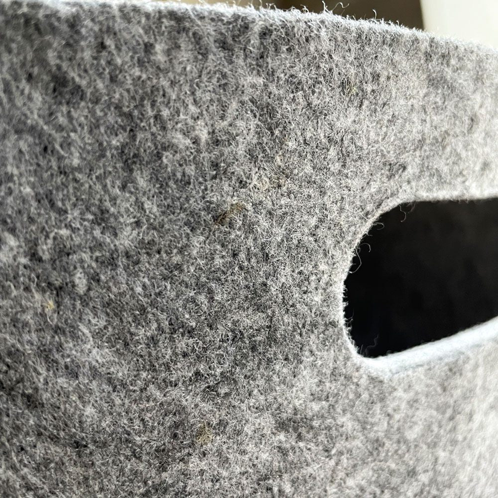 ムート MUUTO レストアバスケット RESTORE BASKET ラウンド フェルト地 グレー ミカ トルバネン 専用袋付き デンマーク 定価27,500円 ♪