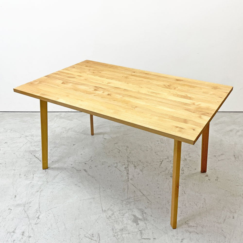 モモナチュラル MOMO Natural ダイニングテーブル RECT TOP 27 + CROCHET LEG AL W130cm アルダー材 ナチュラルモダン 定価￥86,500 ●