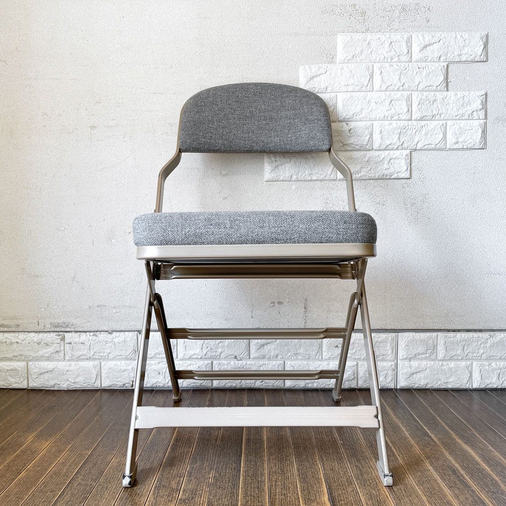 クラリン CLARIN フォールディングチェア FULL CUSHION FOLDING CHAIR フルクッション グレイヘザー 折りたたみ アメリカ製 P.F.S.取扱 定価￥30,800- ◎