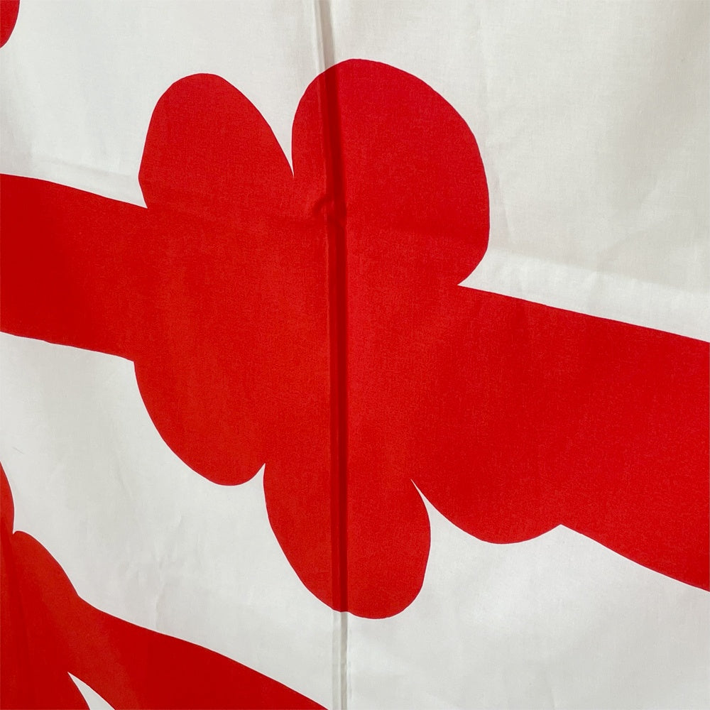 マリメッコ marimekko マンゴリア MANGOLIA 生地 ファブリック 232x142cm レッド アンネリ・クヴェフランデル Annli Qveflander ビンテージファブリック ★