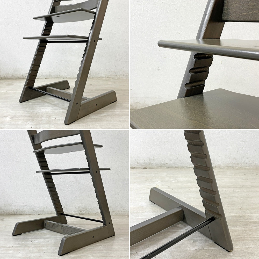 ストッケ STOKKE トリップトラップ TRIPP TRAPP ベビーチェア キッズチェア グレー S/N5～ ノルウェー 北欧家具 ●