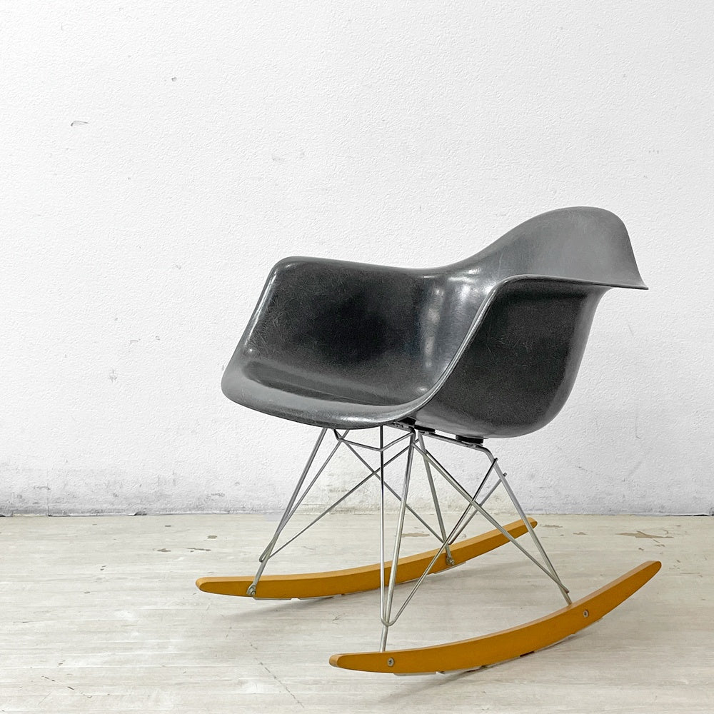 ハーマンミラー Herman Miller アームシェルチェア セカンド 2nd エレファントハイドグレー ロッカーベース イームズ ミッドセンチュリー ●